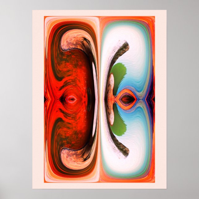 Felsen und Wasser abstrakte Kunst Poster (Vorne)