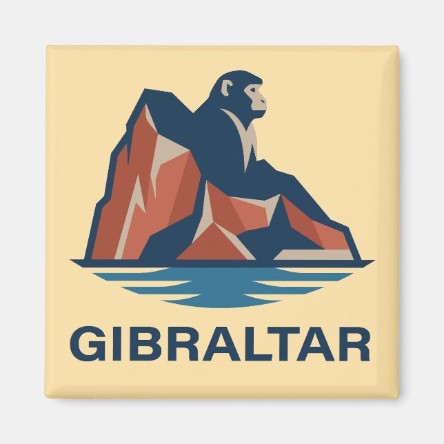 Felsen von Gibraltar Magnet (Vorne)