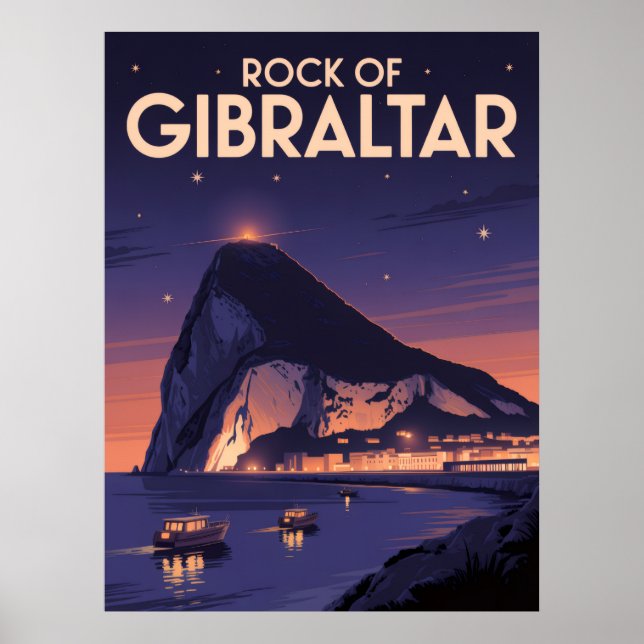 Felsen von Gibraltar Poster (Vorne)