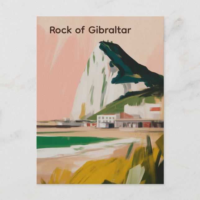 Felsen von Gibraltar Postkarte (Vorderseite)