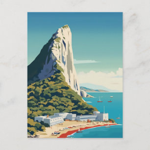 Felsen von Gibraltar Reise Kunst Postkarte