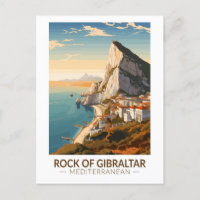 Felsen von Gibraltar Reisen Kunst Vintag