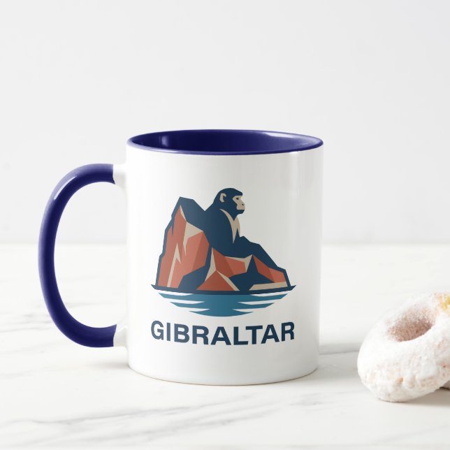 Felsen von Gibraltar Tasse (Mit Donut)