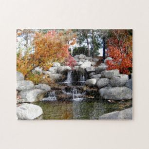 Felsen Wasserfall Landschaft Wasser Jigsaw Puzzle
