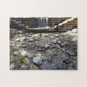 Felsen Wasserfall Landschaft Wasser Jigsaw Puzzle