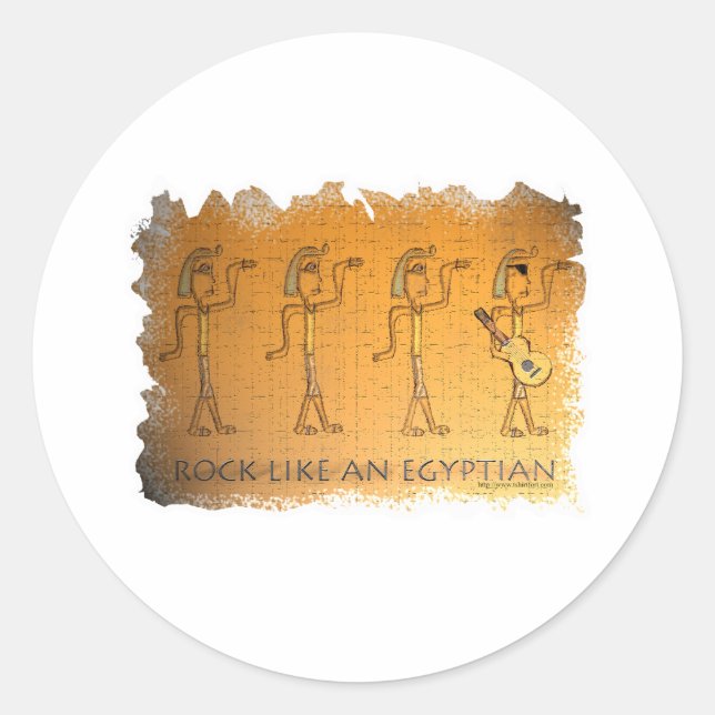 Felsen wie ein Ägypter Runder Aufkleber (Vorderseite)