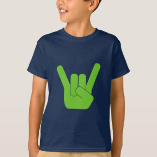 Felsen-Zeichen-Grün-Logo T-Shirt