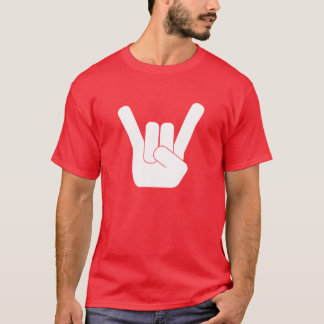Felsen-Zeichen-Weiß T-Shirt