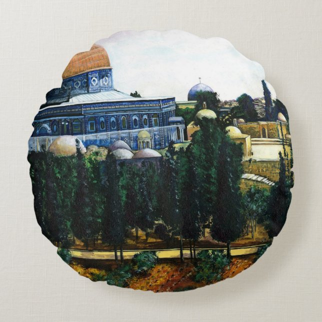 Felsendom, Jerusalem Rundes Kissen (Vorderseite)