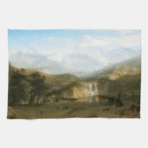 Felsengebirge, Lander's Peak von Albert Bierstadt Geschirrtuch