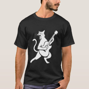 Felsenkate spielt Gitarre Lustiger Katzenliebhaber T-Shirt