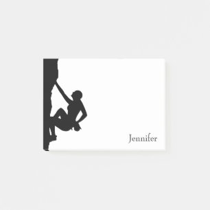 Felsenkletter-Silhouette Post-it Klebezettel