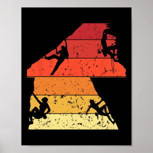 Felsenkletterer Bouldering Extremsport Outdoor A Poster