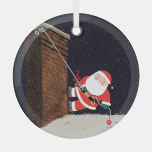 Felsenkletterer-Geschenk für die Feiertage Ornament Aus Glas