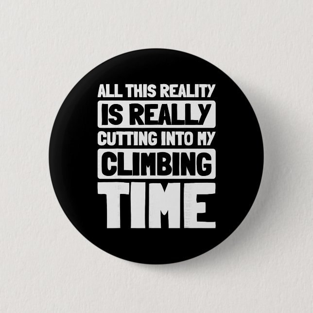 Felsenklettern Berg Bouldering Bergsteiger Kletter Button (Vorderseite)