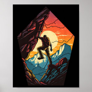 Felsenklettern Berg Indoor Outdoor Bouldering R Poster