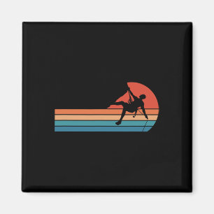Felsenklettern Bergwandern Bouldering Retro Magnet