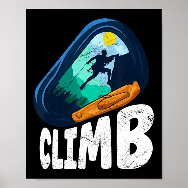 Felsenklettern Bouldering Bergsteigen  Poster (Vorne)