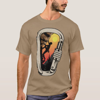 Felsenklettern Bouldern Klettern Karabiner Freund T-Shirt