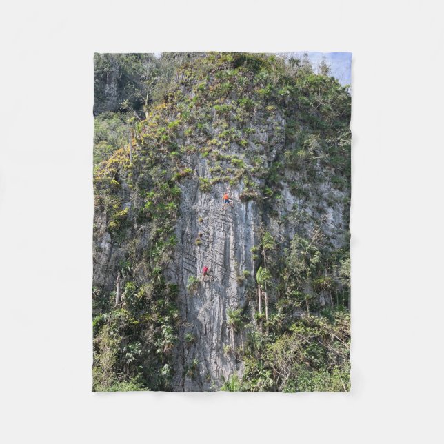 Felsenklettern Fleecedecke (Vorderseite)