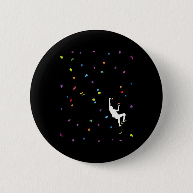 Felsenklettern Free Climbing Extremsport Boulder Button (Vorderseite)