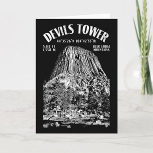 Felsenklettern Kletterer Devils Tower Bear Lodge K Karte