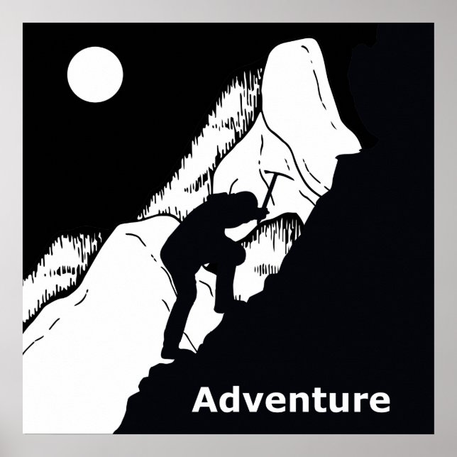 Felsenklettern Rockclimbing Poster (Vorne)