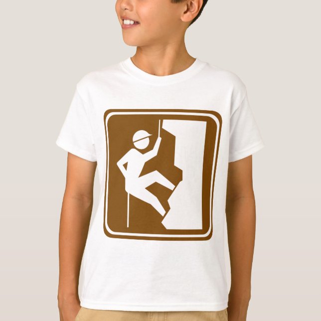 Felsenkletterzeichen T-Shirt (Vorderseite)