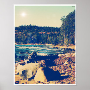 Felsenküsten des Lake Superior Poster