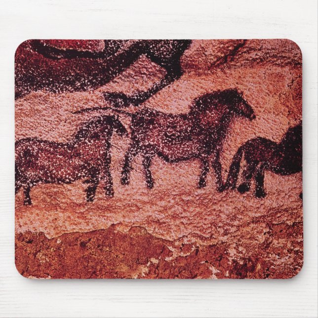 Felsenmalerei von tarpans, c.17000 BC Mousepad (Vorne)