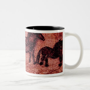 Felsenmalerei von tarpans, c.17000 BC Zweifarbige Tasse