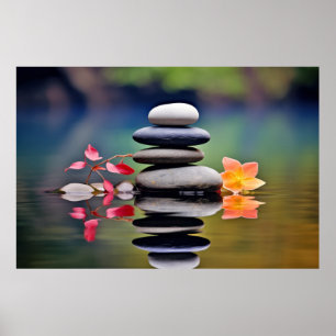 Felsenpflaster Wasser Ruhe Friedlich Poster