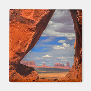 Felsfenster zum Monument Valley, AZ Magnet