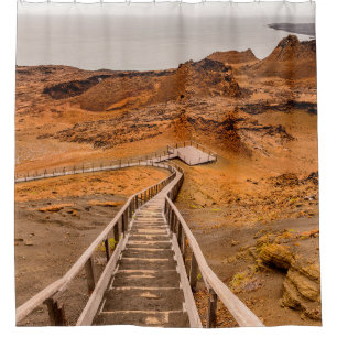 Felsformationen der Insel Bartalome, Galapago Duschvorhang
