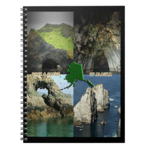Felsformationen und Höhlen in Alaska Collage Notizblock