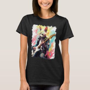 Felsgitarre Sphinx Katze Gitarrist T-Shirt