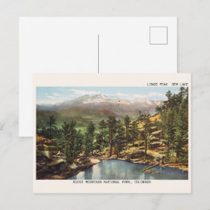 Felsige Berge, Colorado LONGS PEAK GEM LAKE Postkarte