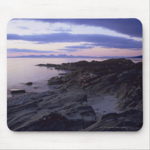 Felsige Küste am Sonnenuntergang in Kintyre, Mousepad