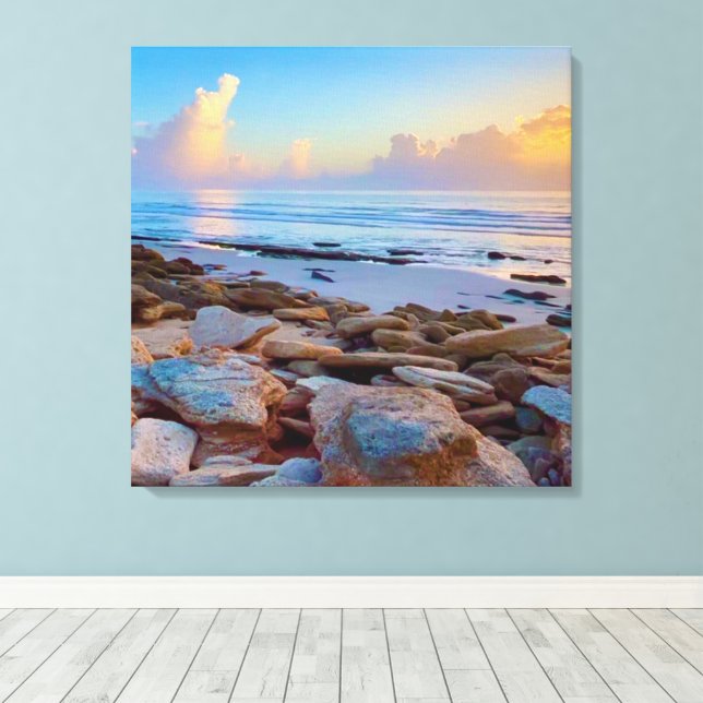 Felsige Küstenküste Ozean Leinwand  (Insitu (Holzboden))