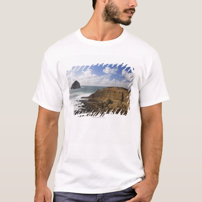 Felsige Pazifikküste Oregons in der pazifischen T-Shirt (Vorderseite)