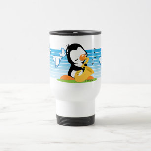 Felsige Spielesaxophone-Reise/Pendler-Tasse Reisebecher