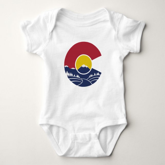 Felsiger Berg Colorado C Baby Strampler (Vorderseite)