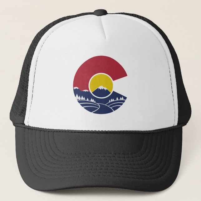 Felsiger Berg Colorado C Truckerkappe (Vorderseite)