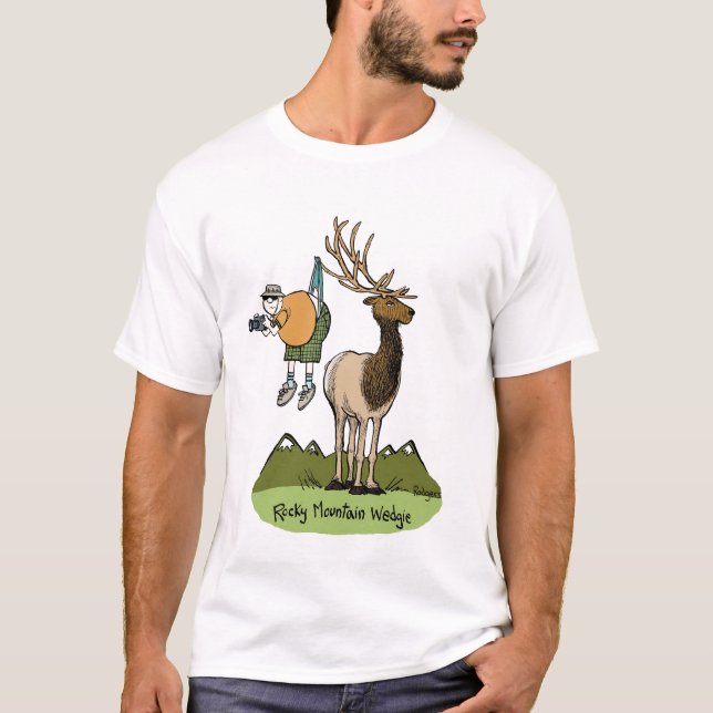 felsiger Bergwedgie T-Shirt (Vorderseite)
