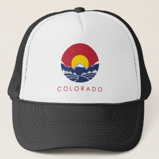 Felsiger Gebirgscolorado-Sonnenuntergang-Logo Truckerkappe