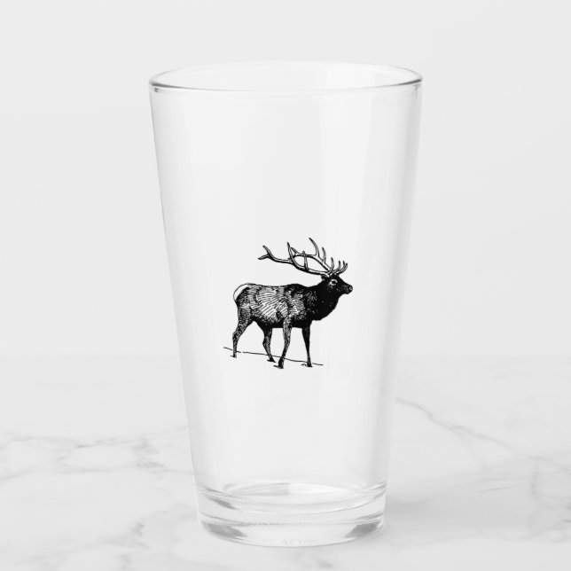 Felsiger Gebirgselche Stier Glas (Vorderseite)