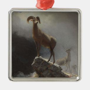 Felsiger Gebirgsschafe oder Big Horn, Ovis, Ornament Aus Metall