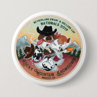 Felsiger GebirgsShow-down - Logo-Knopf Button