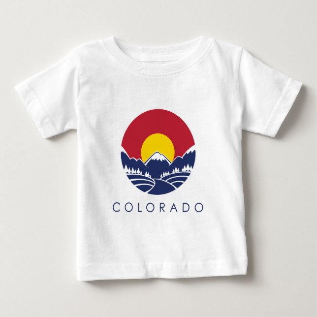 Felsiger GebirgsStaats-Flagge Colorados Baby T-shirt (Vorderseite)
