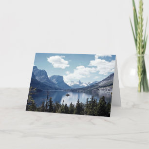 Felsiges Mountainseeansicht, Glacier Nationalpark, Karte